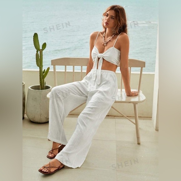 SHEIN white boho set Sz S - Picture 1 of 4